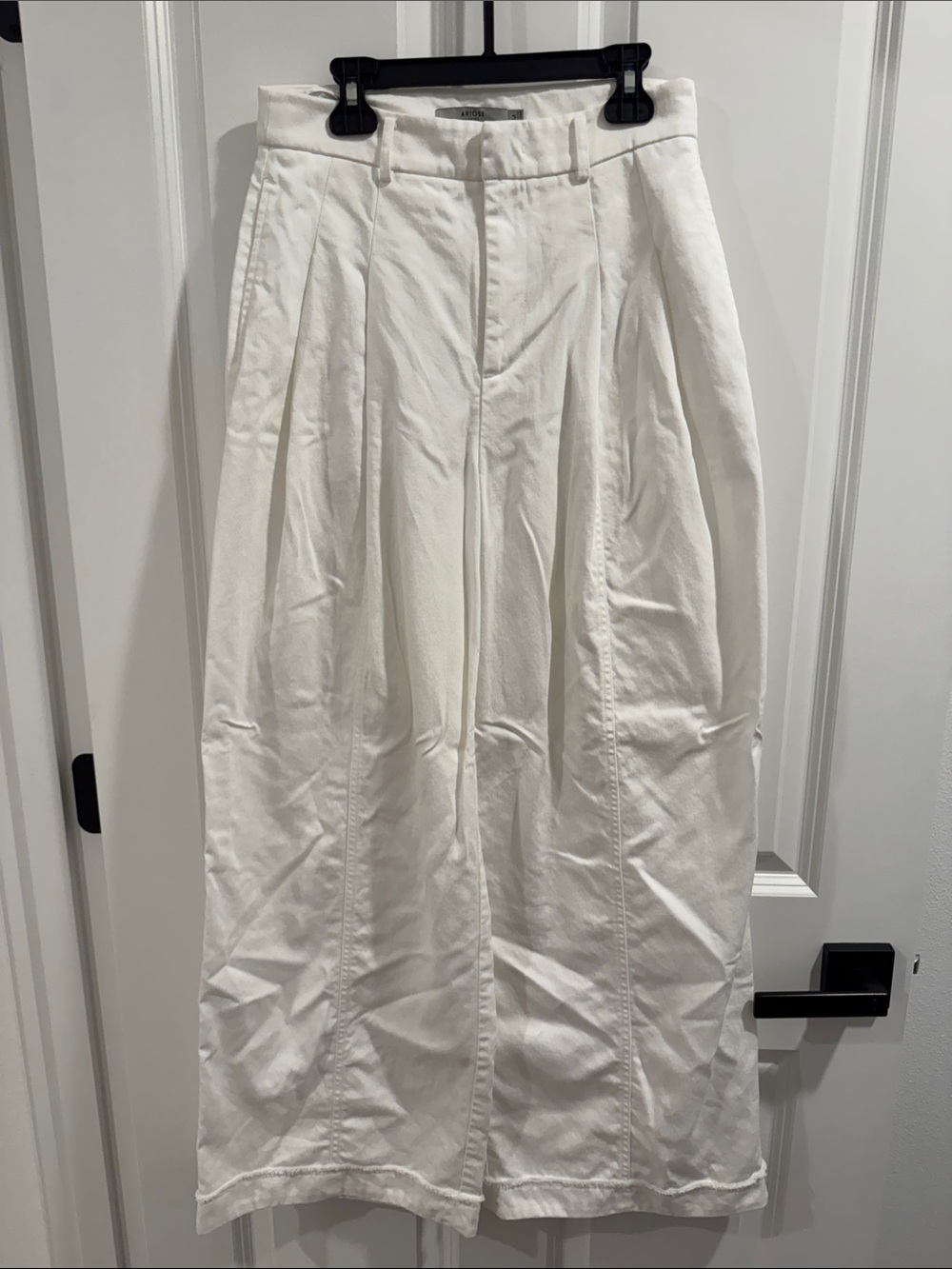 Ariose white wide leg trousers